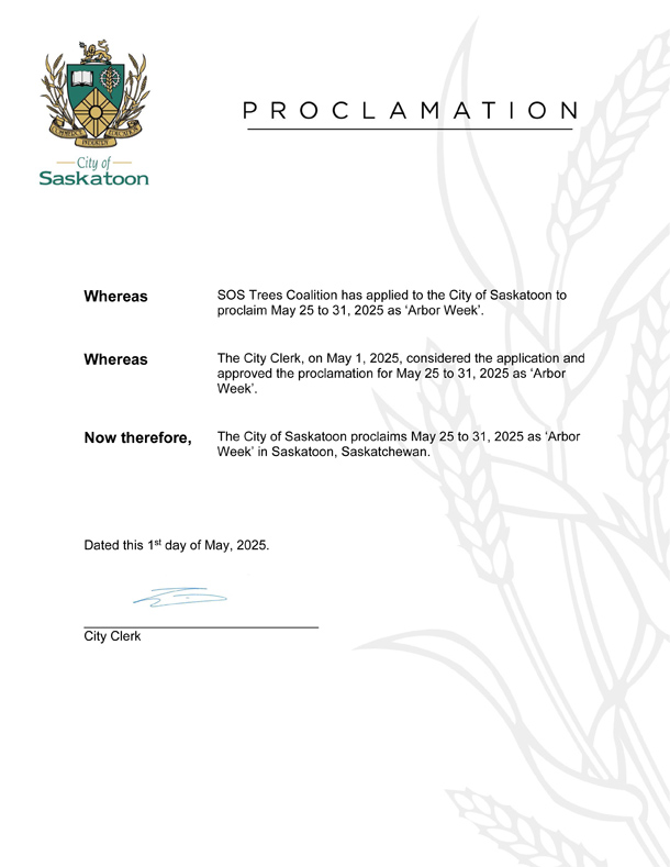 City of Saskatoon Proclaimation