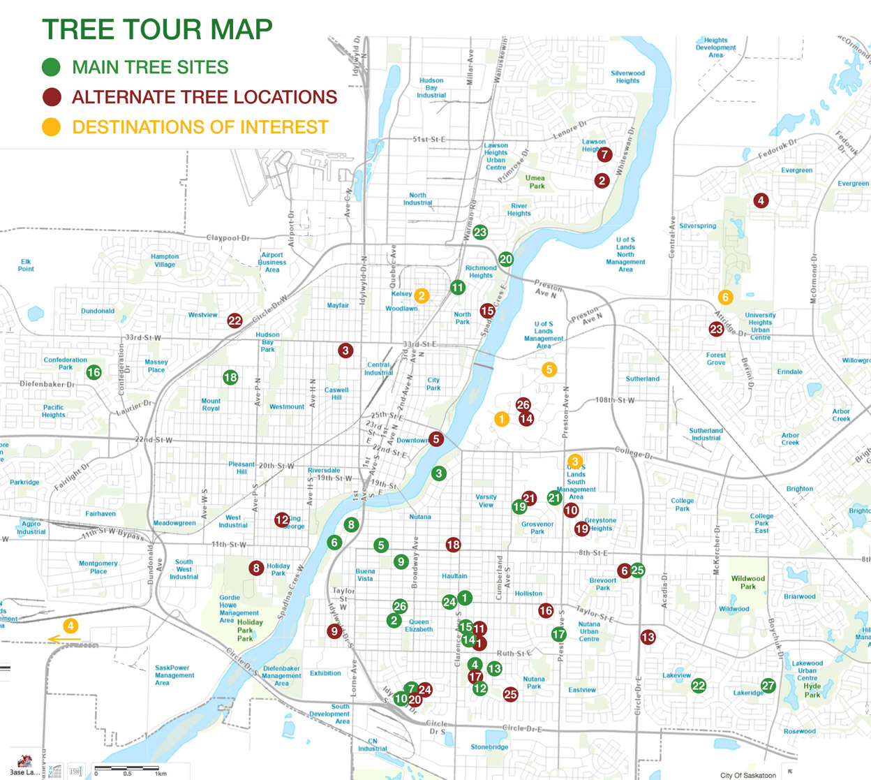 Map of Tree Tour